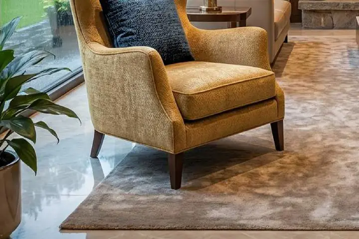 Estofado revestido com o tecido chenille Elements Loft