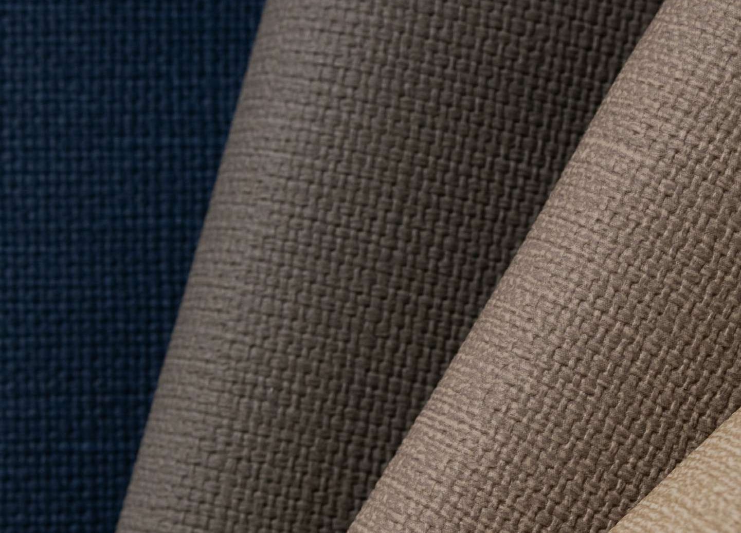 Tecido Marine Ipanema — Suave trama de tecido em 4 cores entre bege e azul — para projetos indoor e outdoor com inspiração na natureza.